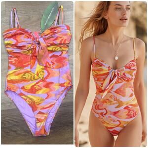 Farm Rio Painted Fishes Bandeau On-Piece